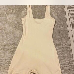 Cream Sleeveless Jumpsuit